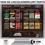 1949-1959 Lincoln/Mercury Parts Manuals (Only) on USB