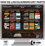 1949-1959 Lincoln/Mercury Parts Manuals (Only) on USB