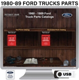 1980-1989 Ford Truck Parts Manuals (Only) on USB