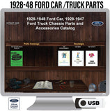 1928-1948 Ford Car 1928-1947 Ford Truck Chassis Parts & Accessories Book on USB