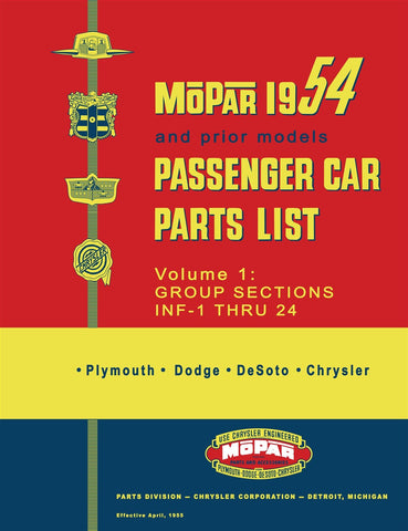 1946-1954 Mopar Parts Catalog - Includes Collision Section