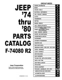 1974 - 1980 Jeep Parts Catalog F-74080 R2