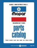 1965 Chrysler Car Body & Chassis Parts Catalog - Text & Illustrations