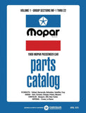 1969 Chrysler Car Body & Chassis Parts Catalog - Text and Illustrations