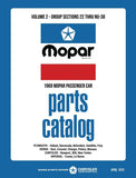 1969 Chrysler Car Body & Chassis Parts Catalog - Text and Illustrations