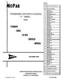 1960 Mopar Parts Catalog