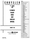 1963 Mopar Parts Parts Catalog