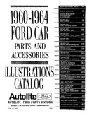 1960-1964 Ford Car Parts & Accessories Text & Illustrated Catalog