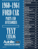 1960-1964 Ford Car Parts & Accessories Text & Illustrated Catalog