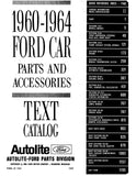 1960-1964 Ford Car Parts & Accessories Text & Illustrated Catalog