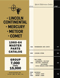 1960 - 1964 Lincoln Mercury Master Parts Catalog