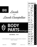 1949 Lincoln Body Parts Catalog