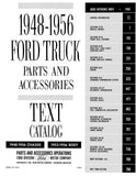 1948 - 1956 Ford Truck Parts & Accessories Catalog Set - Text & Illustrations