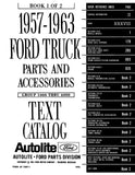 1957 - 1963 Ford Truck Parts and Accessories Catalog Set - Text & Illustrations