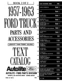 1957 - 1963 Ford Truck Parts and Accessories Catalog Set - Text & Illustrations