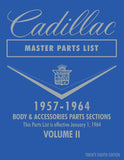 1957 - 1964 Cadillac Master Parts List