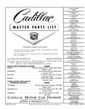 1957 - 1964 Cadillac Master Parts List