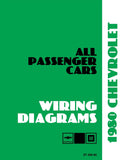 1980 Chevrolet Car Wiring Diagrams - 11x26 inches