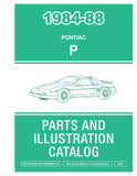 1984 - 1988 Pontiac Fiero Parts and Illustrations Catalog