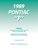 1989 Pontiac Firebird Parts and Illustrations Catalog
