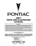 1989 Pontiac Firebird Parts and Illustrations Catalog