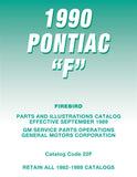 1990 Pontiac Firebird Parts and Illustrations Catalog