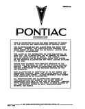 1990 Pontiac Firebird Parts and Illustrations Catalog