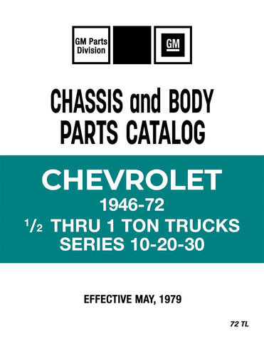 1946 - 1972 Chevrolet Truck LD Parts Catalog Book