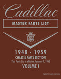 1948 - 1959 Cadillac Master Parts List