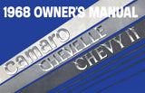 1968 Chevrolet Camaro, Chevelle, Chevy II Owner's Manual