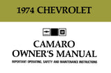 1974 Chevrolet Camaro Owner's Manual