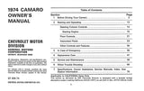 1974 Chevrolet Camaro Owner's Manual