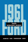 1961 Ford Truck Owner's Manual