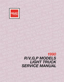 1990 GMC R-V Truck, G-P Van Shop Manual