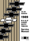 1989 Chevrolet R-V Truck, G-P Van Shop Manual