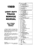 1989 Chevrolet R-V Truck, G-P Van Shop Manual