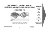 1967 Chevrolet Corvette Owner's Manual