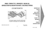 1968 Chevrolet Corvette Owner's Manual