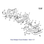 Front or Rear Bumper Fascia Retainers - 2 pcs