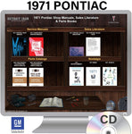 1971 Pontiac Shop Manuals, Sales Literature & Parts Books on CD