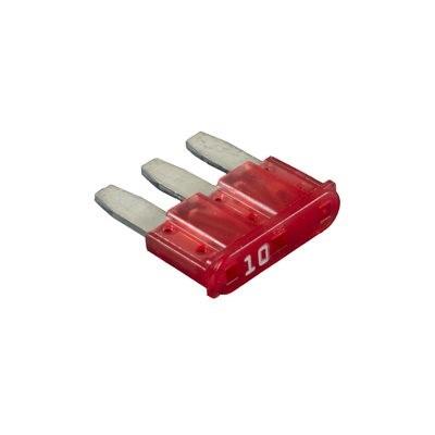 Micro Fuse 10 AMP 3 Blade Red (2 pcs) Made in USA GM 19209799 Ford DG9Z-14526-P