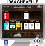 1964 Chevelle / El Camino / Malibu Shop Manual, Sales Data & Parts Books on CD