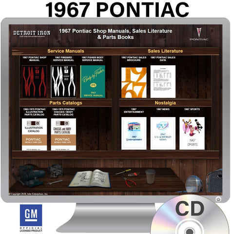 1967 Pontiac Shop Manuals, Sales Literature & Parts Books on CD