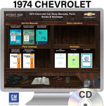 1974 Chevrolet Shop Manuals & Parts Books on CD