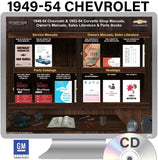 1949-1954 Chevrolet & 1953-1954 Corvette Shop Manuals Sales & Parts Books on CD