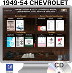 1949-1954 Chevrolet & 1953-1954 Corvette Shop Manuals Sales & Parts Books on CD