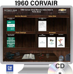 1960 Corvair Shop Manual, Sales Data & Parts Book on CD