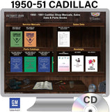 1950-1951 Cadillac Shop Manuals, Sales Data & Parts Books on CD