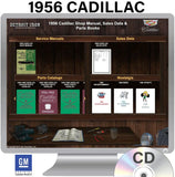 1956 Cadillac Shop Manual, Sales Data & Parts Books on CD