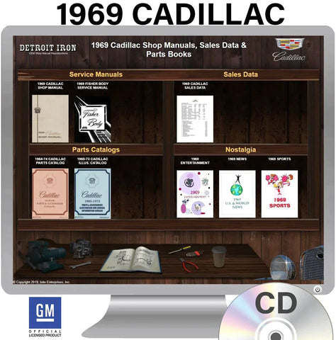 1969 Cadillac Shop Manuals, Sales Data & Parts Books on CD